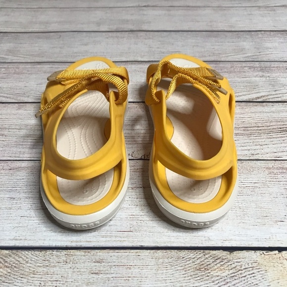Crocs Canary Yellow Swiftwater Expedition Sandal Size 4 - Picture 4 of 8